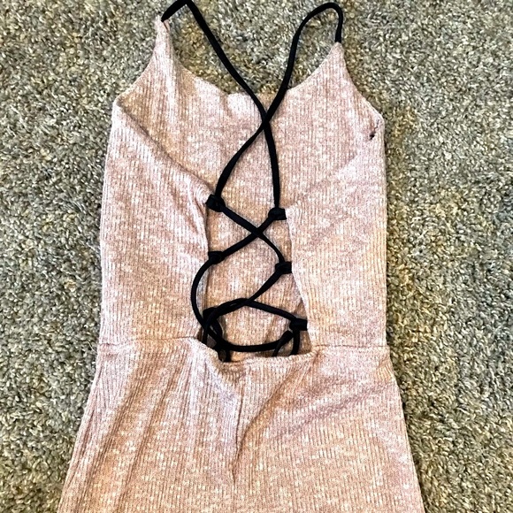 Agaci ♥️ Tan One Piece Sexy Jumpsuit - Picture 2 of 5